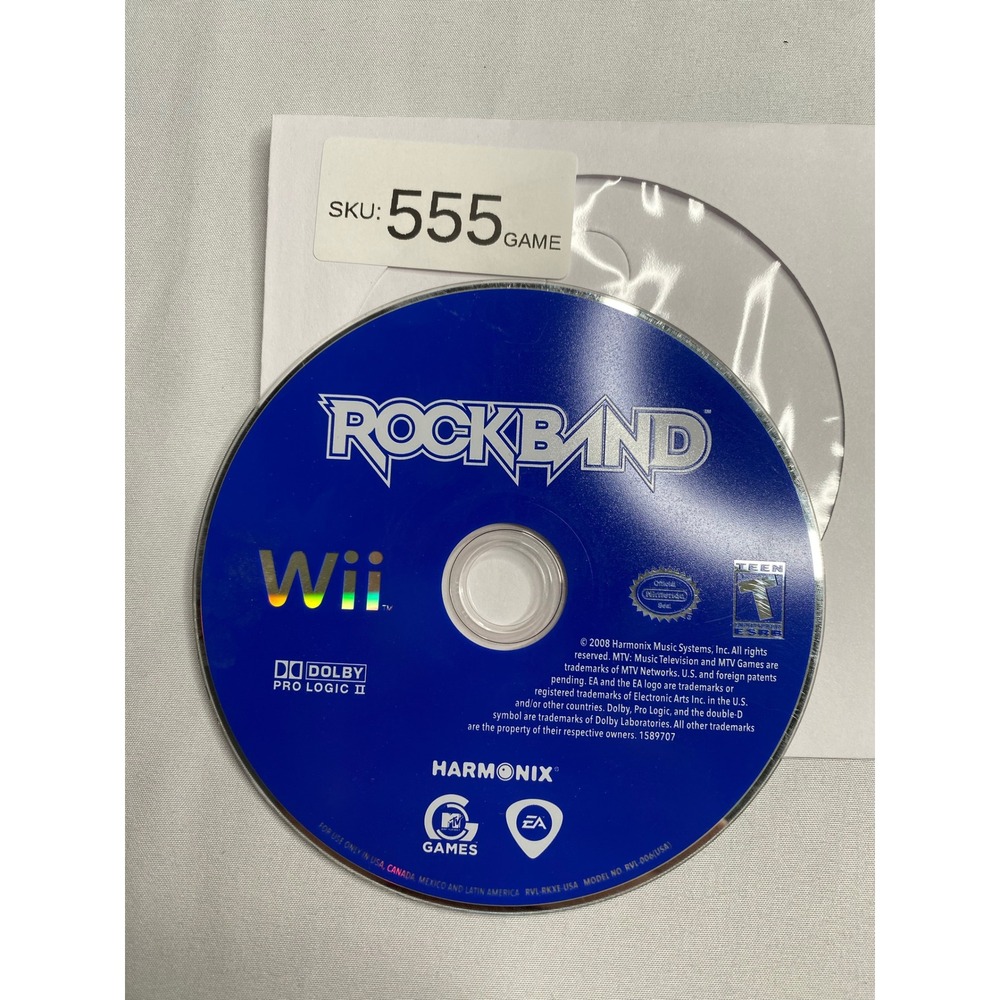 Rock Band Nintendo Wii Game Disc Only